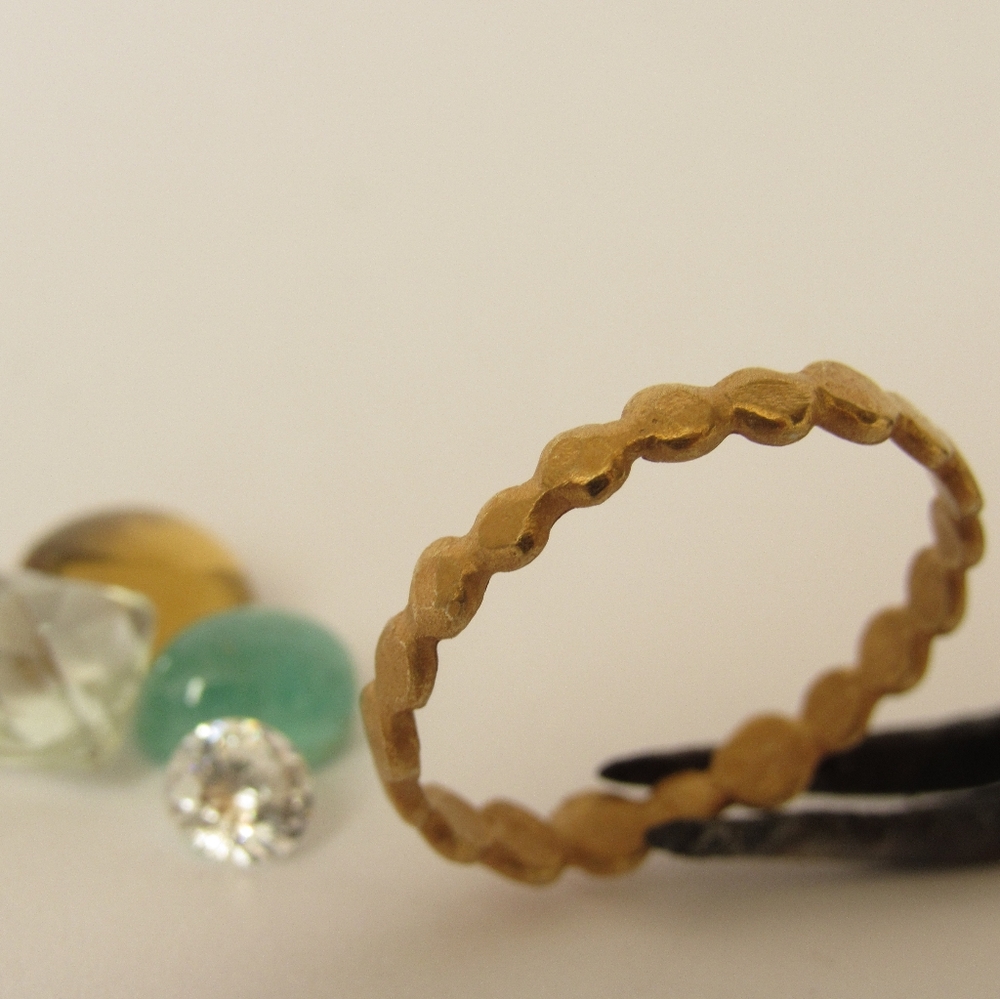 14k Solid Gold Wedding Ring | Simple Thin Band for Women